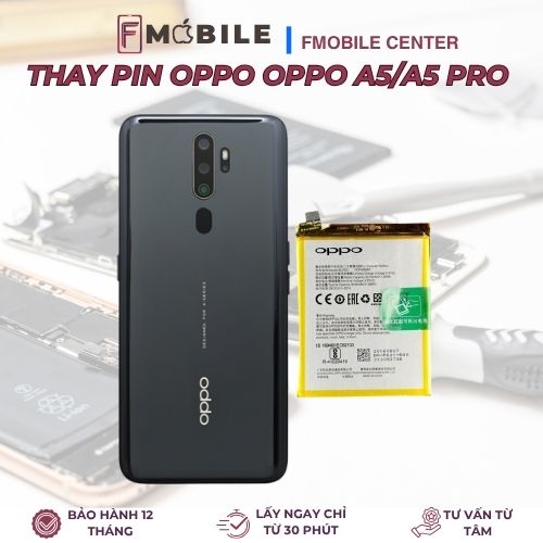 Thay pin Oppo A5 Cần Thơ