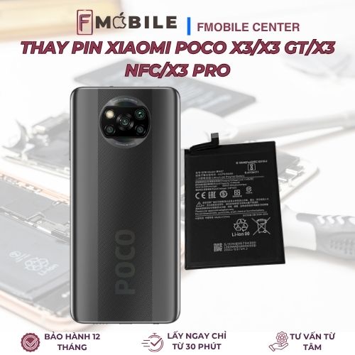 Thay pin Xiaomi Poco X3 Cần Thơ